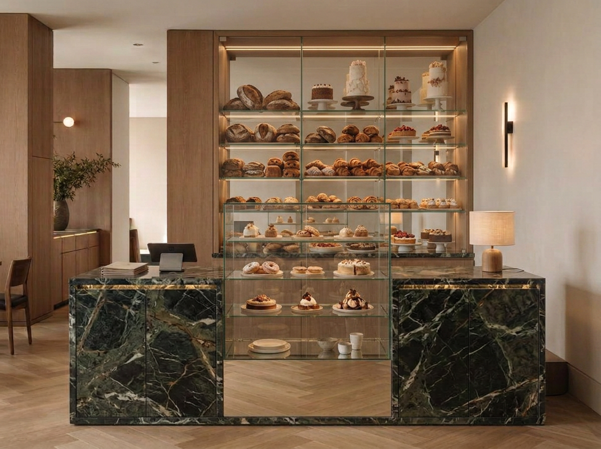 Elegant horecainterieur met maatwerk houten kasten en zitjes